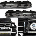 Очки на фары для Mercedes-Benz G-Class (W463) с черными огнями
