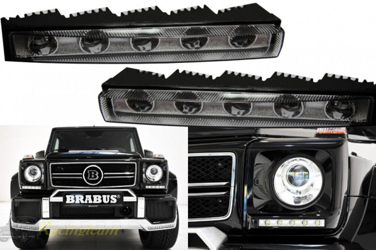 Очки на фары для Mercedes-Benz G-Class (W463) с черными огнями